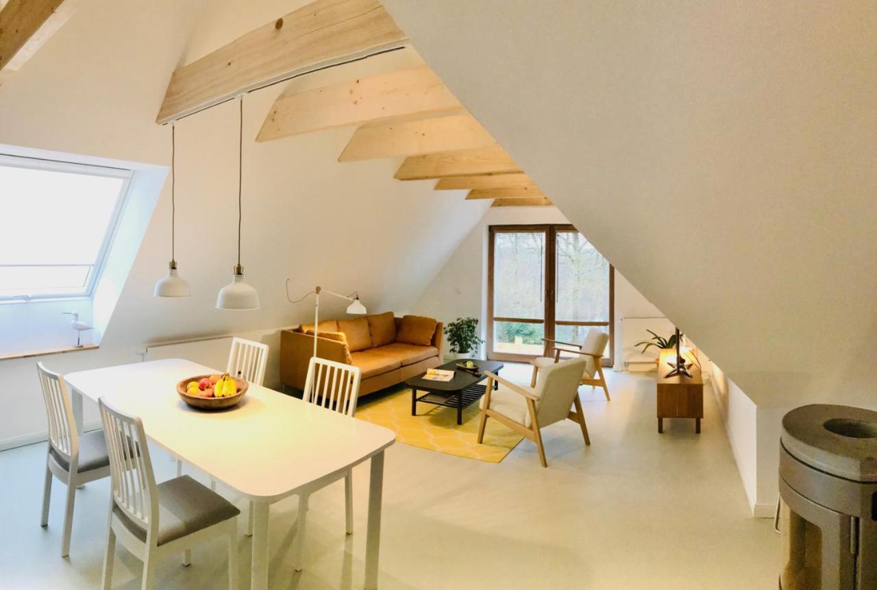 Moorblick! Grosse Dachwohnung Mit Kamin Und Sauna Leck Exteriör bild